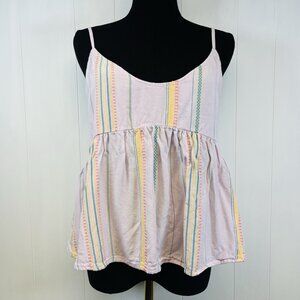 O'Neill Womens Kayden Spaghetti Strap Top Size L, Festival Babydoll Beach Boho